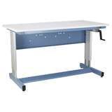 Quick Ship Standard Bench, 30 x 60", Hand Crank, 930 Series, Sky Blue redirect to product page